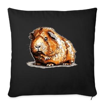 Les cochons d’Inde sont juste d’excellents animaux de compagnie - Housse de coussin décorative 45 x 45 cm - noir - Devant