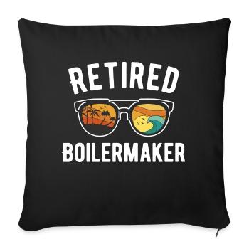 Beach holiday for retirees Boilermaker sunglasses - Sofa pillowcase 17,3'' x 17,3'' (45 x 45 cm) - black - Front