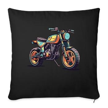 Moto - Housse de coussin décorative 45 x 45 cm - noir - Devant