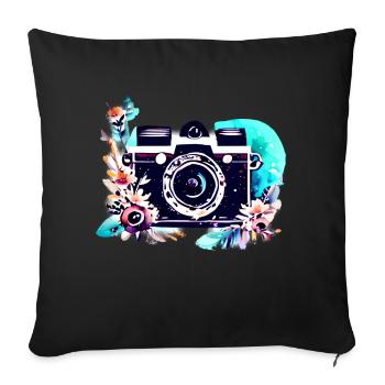 Photographer Camera Photographers Funny Photography - Sofa pillowcase 17,3'' x 17,3'' (45 x 45 cm) - black - Front