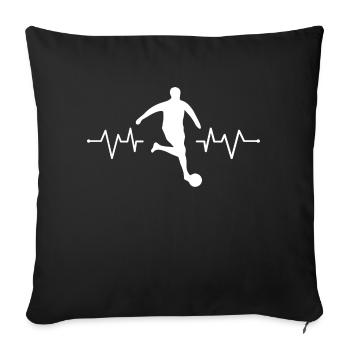 Fußball Soccer - Sofa pillowcase 17,3'' x 17,3'' (45 x 45 cm) - black - Front