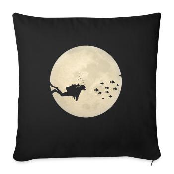 Space diver - Sofa pillowcase 17,3'' x 17,3'' (45 x 45 cm) - black - Front