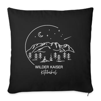 Wilder Kaiser Finisher Berg Wandern Kitzbühel - Sofakissenbezug 45 x 45 cm - Schwarz - Vorne