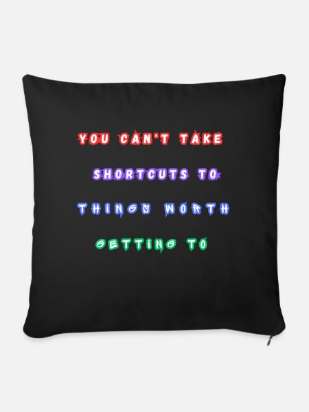 Mtivational Zitate - Sofakissenbezug 45 x 45 cm - Schwarz