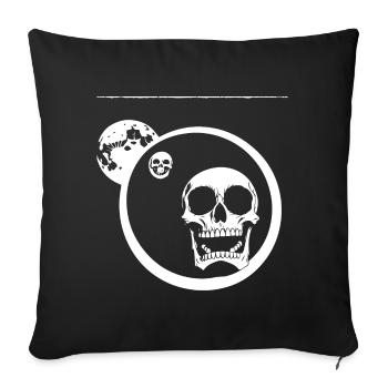 Horreur Crâne Crâne Art Crâne Gothique Heavy Metal - Housse de coussin décorative 45 x 45 cm - noir - Devant