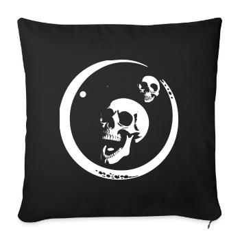 Horror Skull Skull Art Skull Gothic Heavy Metal - Sofa pillowcase 17,3'' x 17,3'' (45 x 45 cm) - black - Front