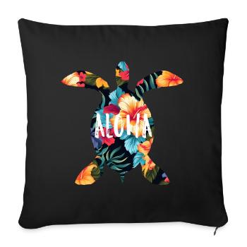 Hawaii Aloha Turtle Holiday Gift Party - Sofa pillowcase 17,3'' x 17,3'' (45 x 45 cm) - black - Front