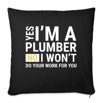 Craftsman Handyman Craft Tool Construction Site - Sofa pillowcase 17,3'' x 17,3'' (45 x 45 cm) - black - Front