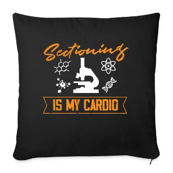 Le sectionnement est mon cardio - Housse de coussin décorative 45 x 45 cm - noir - Devant