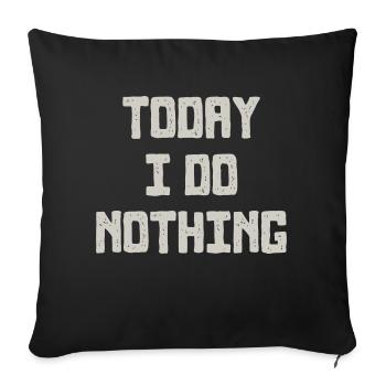 Today - Sofa pillowcase 17,3'' x 17,3'' (45 x 45 cm) - black - Front