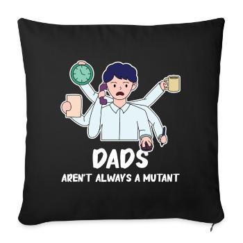 Design fort de la fête des pères - Housse de coussin décorative 45 x 45 cm - noir - Devant