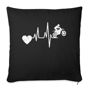 Motorcycle Motorcyclist Motorcross Motorcycle Fan - Sofa pillowcase 17,3'' x 17,3'' (45 x 45 cm) - black - Front