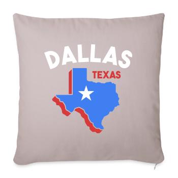 Conception de carte Dallas Texas pour les fiers Dallasites - Housse de coussin décorative 45 x 45 cm - taupe clair - Devant