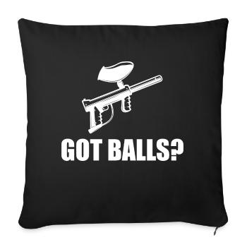 Paintball Airsoft - Housse de coussin décorative 45 x 45 cm - noir - Devant