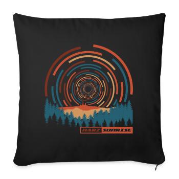 Harz Sunrise (Brocken Edition) - Sofa pillowcase 17,3'' x 17,3'' (45 x 45 cm) - black - Front