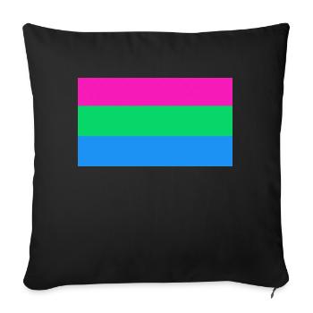 polysexuell pride - Sofakissenbezug 45 x 45 cm - Schwarz - Vorne