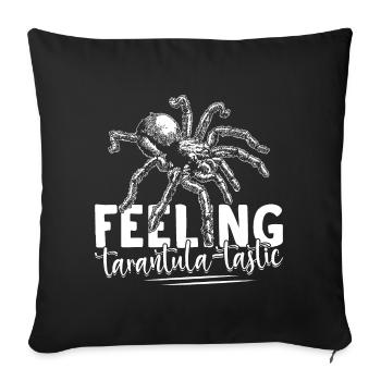 Sentiment Tarantula-tastique Tarantula Propriétaire - Housse de coussin décorative 45 x 45 cm - noir - Devant