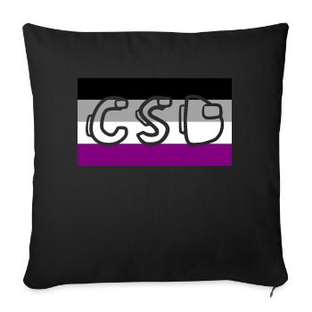 asexuell pride csd - Sofakissenbezug 45 x 45 cm - Schwarz - Vorne