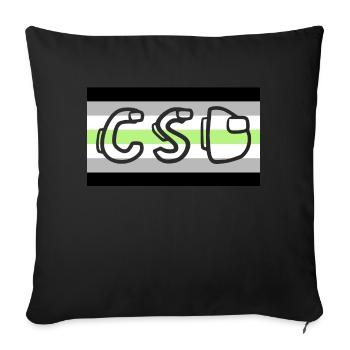 Agender Pride CSD - Sofa pillowcase 17,3'' x 17,3'' (45 x 45 cm) - black - Front