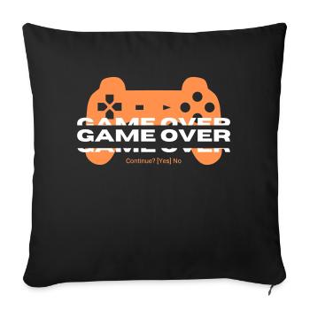 Game Over - Sofakissenbezug 45 x 45 cm - Schwarz - Vorne