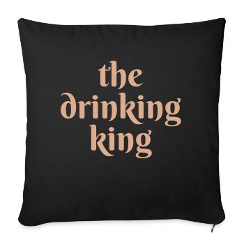 Le roi de la boisson - Housse de coussin décorative 45 x 45 cm - noir - Devant