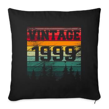 1999 Vintage 1999 Retro Birthday Gift - Sofa pillowcase 17,3'' x 17,3'' (45 x 45 cm) - black - Front