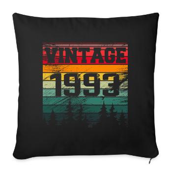 1993 Vintage Birthday Gift 1993 Retro - Sofa pillowcase 17,3'' x 17,3'' (45 x 45 cm) - black - Front