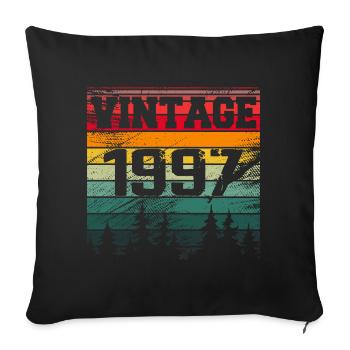1997 Vintage Birthday Gift 1997 Retro - Sofa pillowcase 17,3'' x 17,3'' (45 x 45 cm) - black - Front