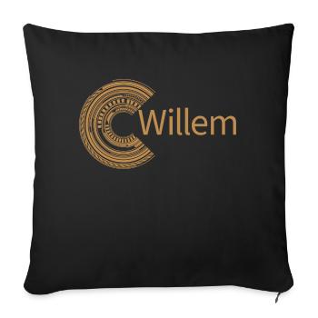For Willem - Sofa pillowcase 17,3'' x 17,3'' (45 x 45 cm) - black - Front