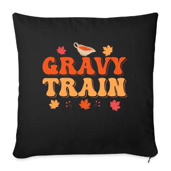 Gravy Train Thanksgiving Sauce Food - Sofa pillowcase 17,3'' x 17,3'' (45 x 45 cm) - black - Front