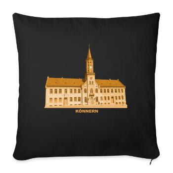 Könnern Rathaus Salzlandkreis Sachsen-Anhalt - Housse de coussin décorative 45 x 45 cm - noir - Devant