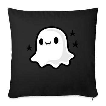 Cute Ghost - Sofa pillowcase 17,3'' x 17,3'' (45 x 45 cm) - black - Front