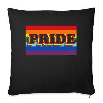 Regenbogenfahne pride - Sofakissenbezug 45 x 45 cm - Schwarz - Vorne