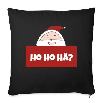 weihnachtsmann hohohä - Sofakissenbezug 45 x 45 cm - Schwarz - Vorne