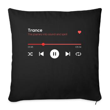 Trance - Sofa pillowcase 17,3'' x 17,3'' (45 x 45 cm) - black - Front
