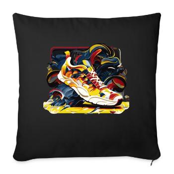 Smoking Runningshoe - Sofa pillowcase 17,3'' x 17,3'' (45 x 45 cm) - black - Front