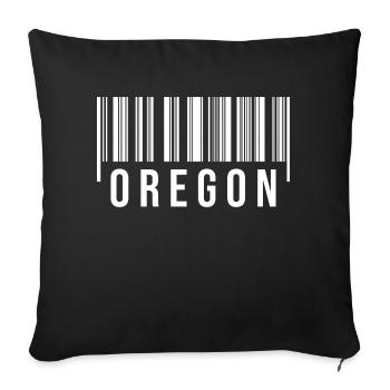 Oregon Strichcode - Sofakissenbezug 45 x 45 cm - Schwarz - Vorne