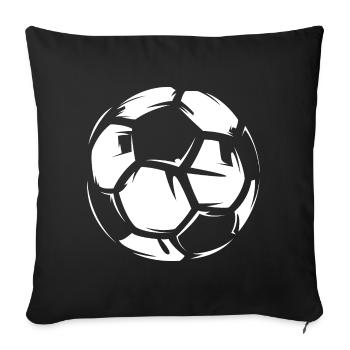 Fußball soccer Ball Illustration Bolzen Leder icon - Sofakissenbezug 45 x 45 cm - Schwarz - Vorne