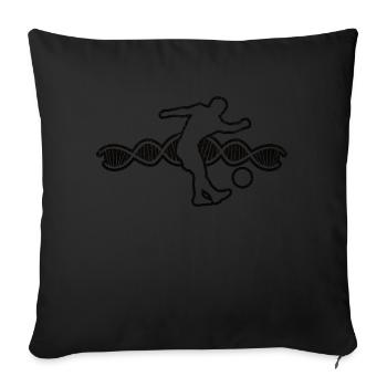 Conception de football Équipe de football Joueur de football - Housse de coussin décorative 45 x 45 cm - noir - Devant