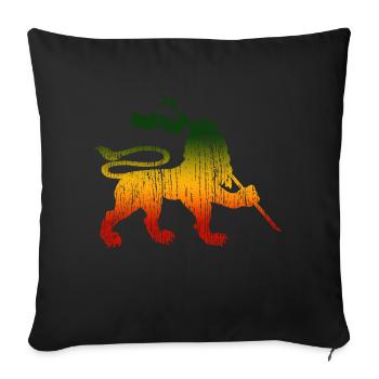 Reggae Musik Rastafari Jamaika - Sofakissenbezug 45 x 45 cm - Schwarz - Vorne