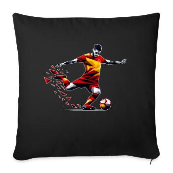 Football Espagne - Housse de coussin décorative 45 x 45 cm - noir - Devant