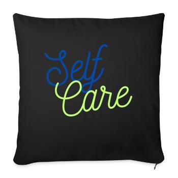 SelfCare - Sofakissenbezug 45 x 45 cm - Schwarz - Vorne