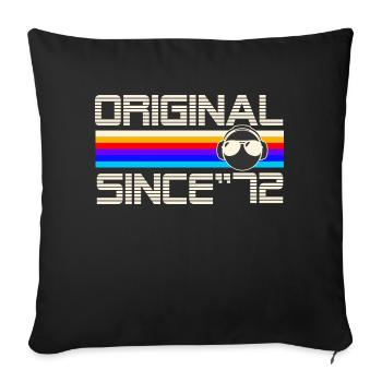 Since 72 - Sofa pillowcase 17,3'' x 17,3'' (45 x 45 cm) - black - Front
