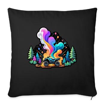 Quad & Off-Road - Sofa pillowcase 17,3'' x 17,3'' (45 x 45 cm) - black - Front