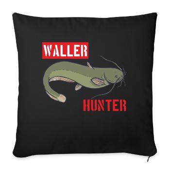 Catfishhunter Catfish Hunter Catfish Hunter Catfish - Sofa pillowcase 17,3'' x 17,3'' (45 x 45 cm) - black - Front