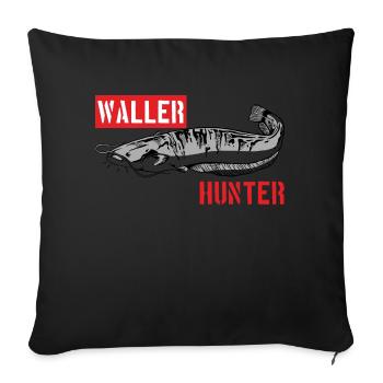 Catfishhunter - Catfish Hunter Catfish Hunter Catfish Angler - Sofa pillowcase 17,3'' x 17,3'' (45 x 45 cm) - black - Front