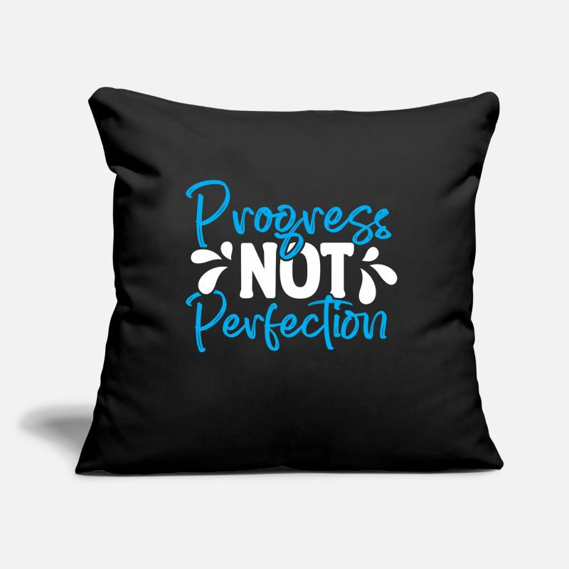 Le progrès au lieu de la perfection L’amour de soi Housse de coussin décorative 45 x 45 cm