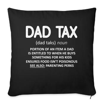 Papa Fiscal Définition Fête des Pères - Housse de coussin décorative 45 x 45 cm - noir - Devant