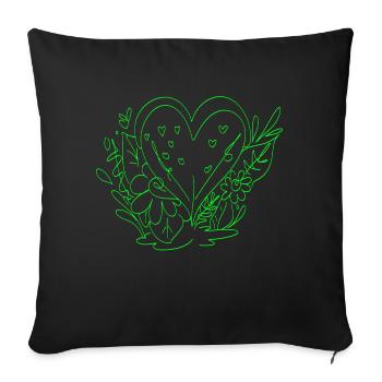 Love me Valentine Happy Valentines Valentines - Sofa pillowcase 17,3'' x 17,3'' (45 x 45 cm) - black - Front
