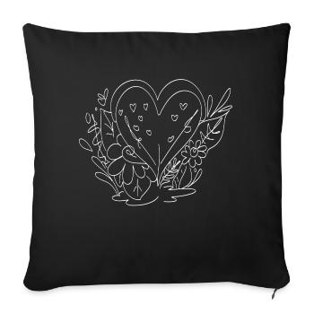 Love me Valentine Happy Valentines Valentines - Sofa pillowcase 17,3'' x 17,3'' (45 x 45 cm) - black - Front